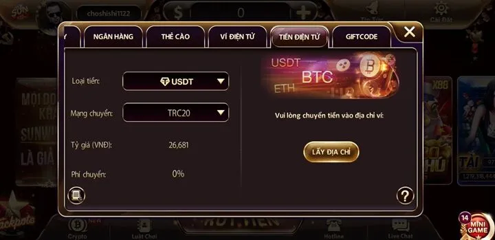 Hướng dẫn nạp tiền Sunwin 