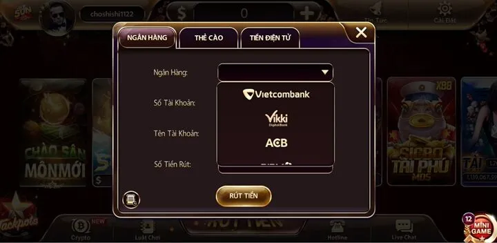 Hướng dẫn rút tiền thưởng từ Sunwin