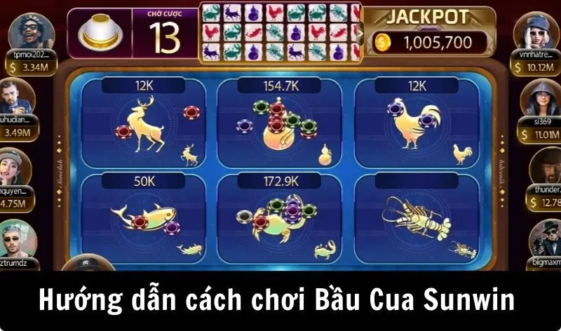 Hướng dẫn cách chơi Bầu Cua Sunwin cho tân thủ