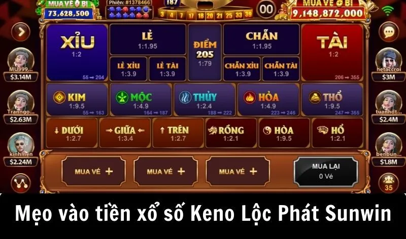 Mẹo vào tiền Keno lộc phát Sunwin đánh đâu thắng đó