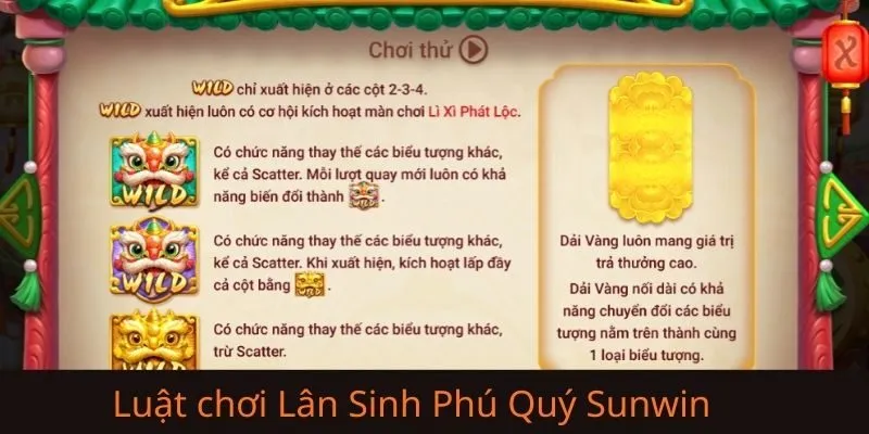 Hướng dẫn cách chơi Lân sinh phú quý Sunwin cho người mới