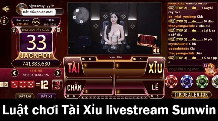 Cách thức tổ chức Tài Xỉu Livestream Sunwin 