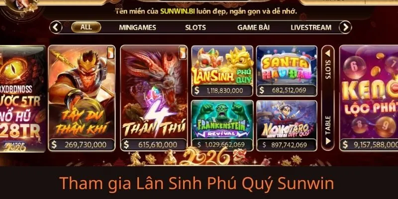 Hướng dẫn cách chơi Lân sinh phú quý Sunwin cho người mới