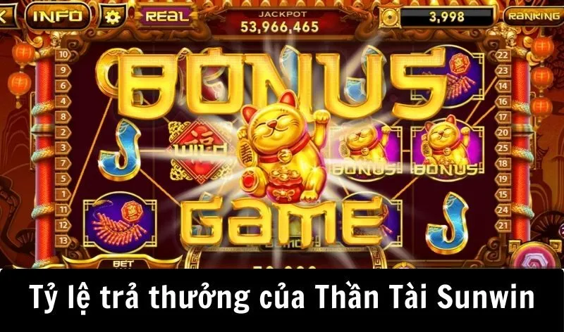 Tỷ lệ trả thưởng của nổ hũ Thần Tài Sunwin