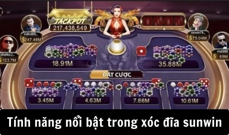 Tính năng nổi bật trong game xóc đĩa sunwin