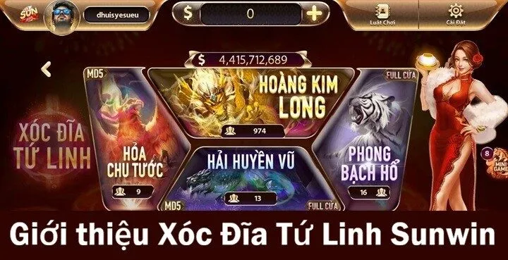 Xóc Đĩa Tứ Linh Sunwin là trò chơi thế nào? 