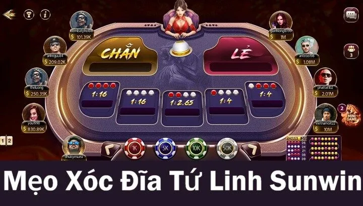 Cao thủ vào tiền đầu tư Xóc Đĩa Tứ Linh Sunwin như thế nào? 